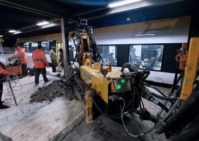 Geo-Bortechnik beim Umbau Bahnhof Lauffen