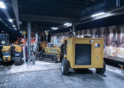 Geo-Bortechnik beim Umbau Bahnhof Lauffen