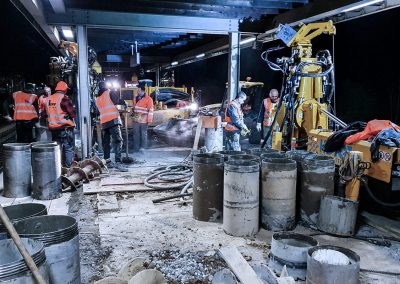 Geo-Bortechnik beim Umbau Bahnhof Lauffen
