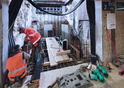 Geo-Bortechnik beim Umbau Bahnhof Lauffen