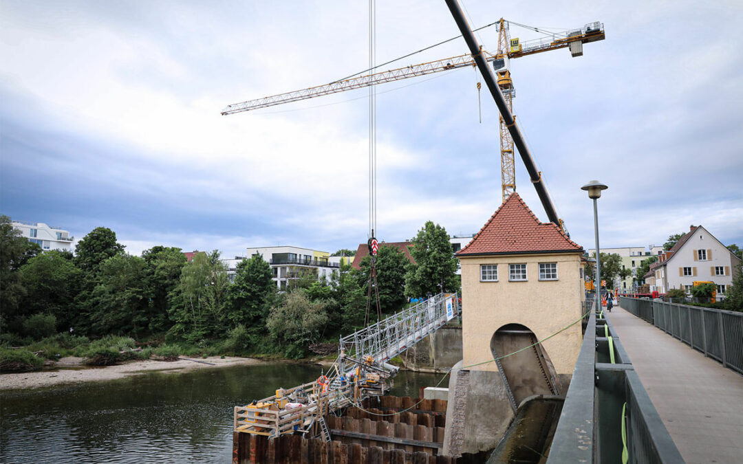 Radwegbrücke Neckarschleuse Tübingen
