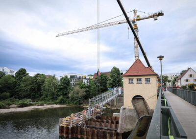 Radwegbrücke Neckarschleuse Tübingen