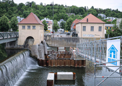 Gründung Radwegbrücke Tübingen