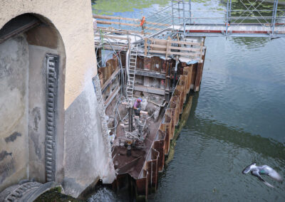 Gründung Radwegbrücke Tübingen