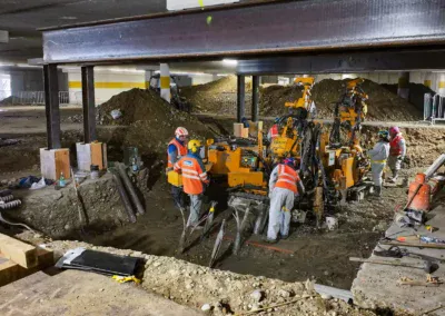 Bohrungen in einer Tiefgarage