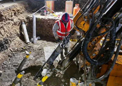 Setzen von Mikropfählen