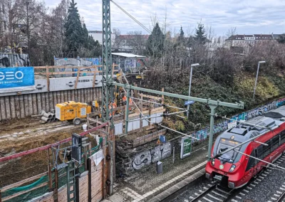 Bohrpfahlwände Verkehrsstation Leipzig-Möckern