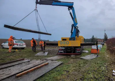 Baugrunderkundung für die Deutsche Bahn bei Tüßling