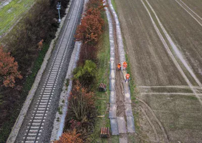 Baugrunderkundung für die Deutsche Bahn bei Tüßling