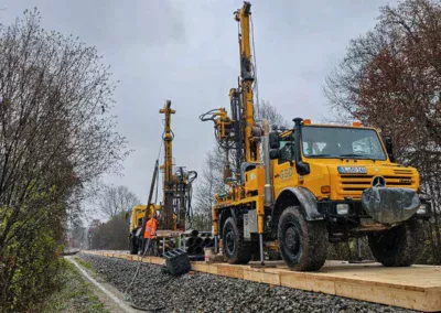 Baugrunderkundung für die Deutsche Bahn bei Tüßling