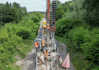 Baugrunderkundung für die Deutsche Bahn bei Tüßling