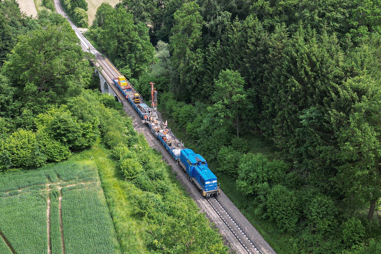 Baugrunderkundung für die Deutsche Bahn bei Tüßling